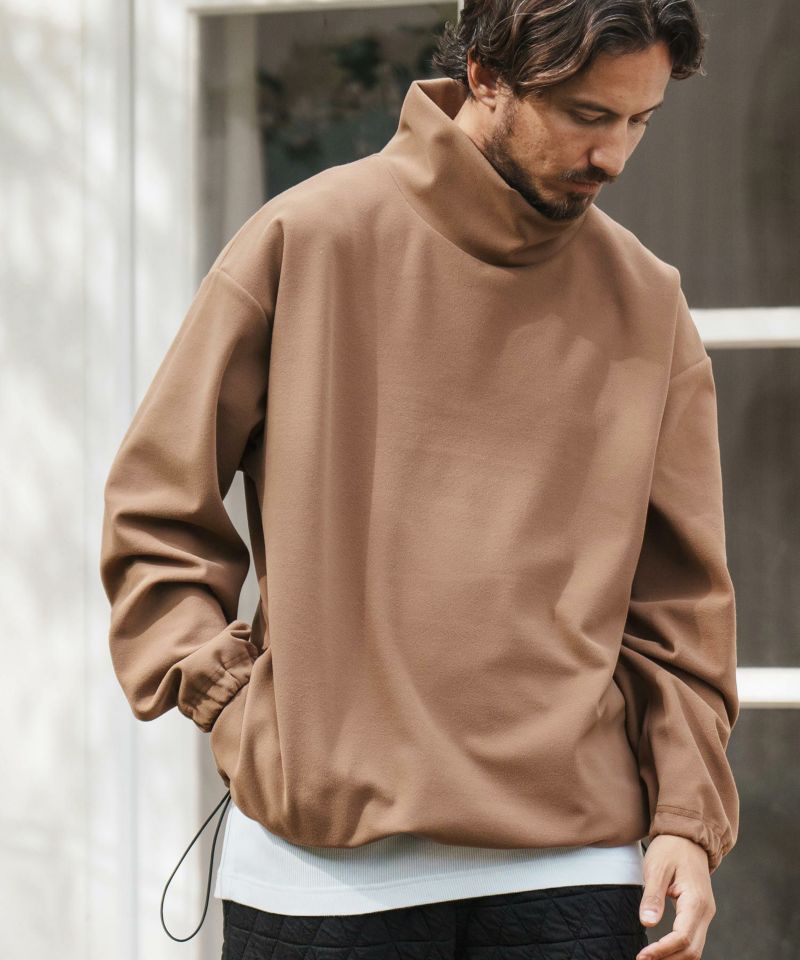 CAMBIO(カンビオ)】起毛ダンボールニットハイネックカットソー(CMB