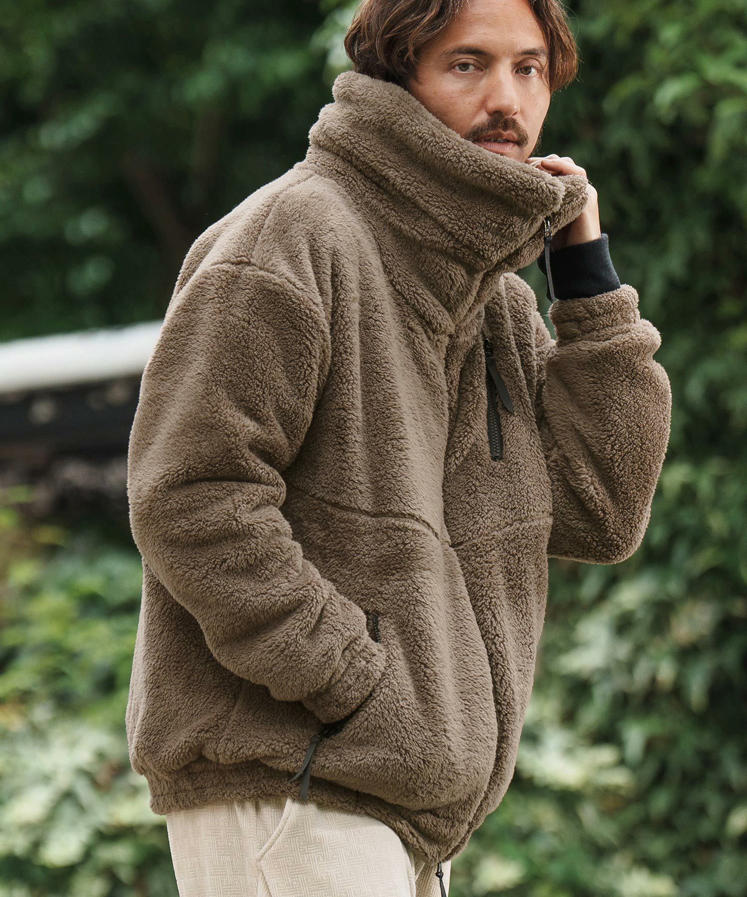 CAMBIO(カンビオ)】Short Microfur Volume Neck Stand Blouson 