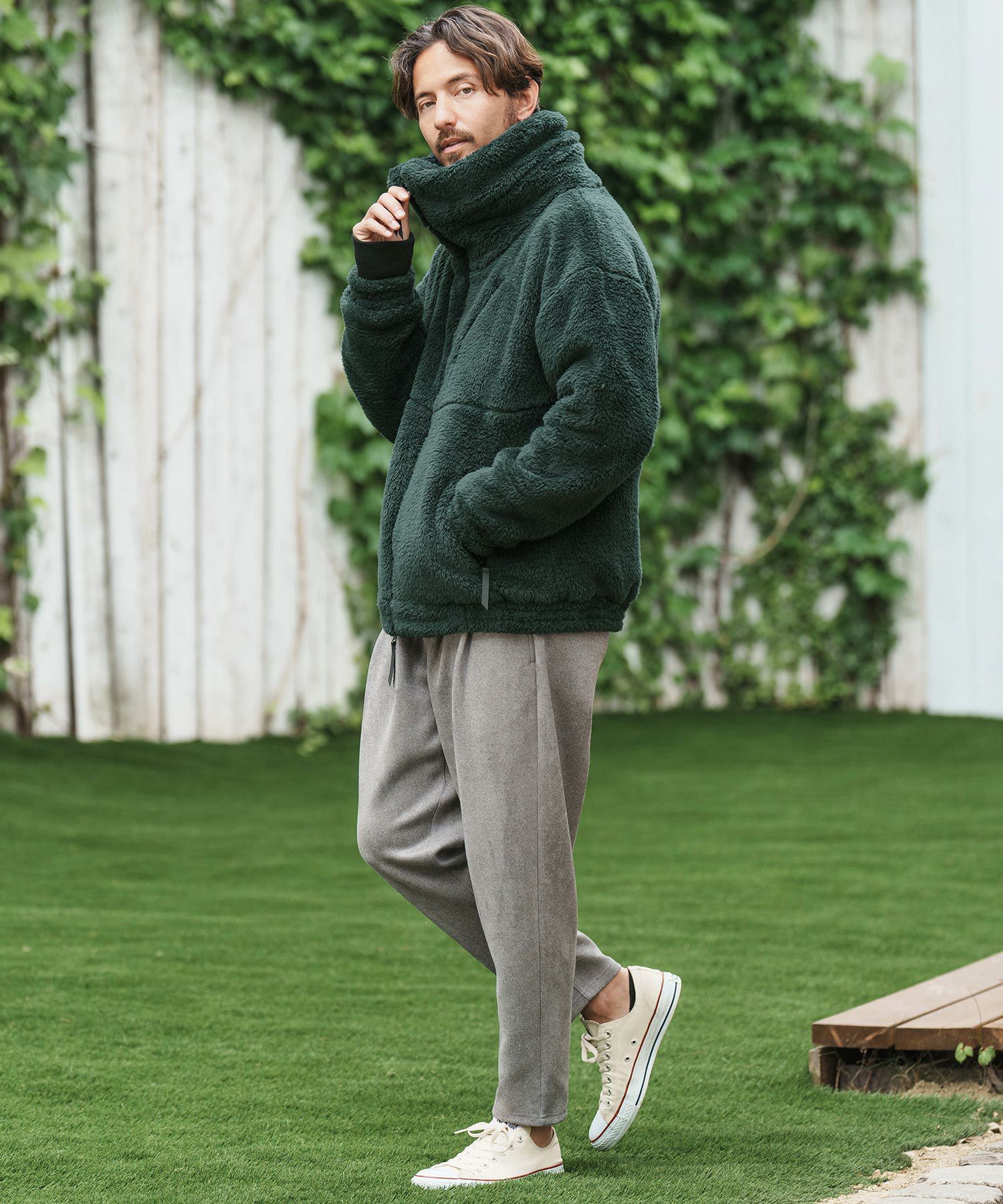 CAMBIO(カンビオ)】Short Microfur Volume Neck Stand Blouson  