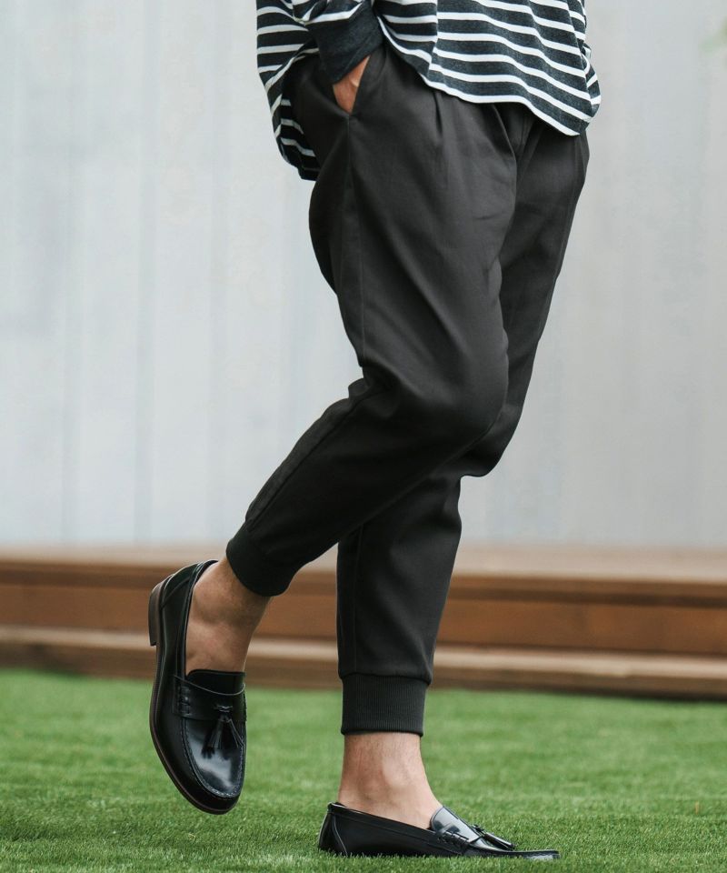 CAMBIO(カンビオ)】Fleece Lining Stretch Twill Jogger Pants