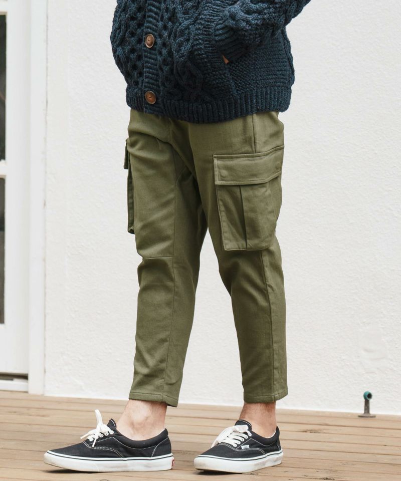 CAMBIO(カンビオ)】Fleece Lining Stretch Twill Ankle Cargo