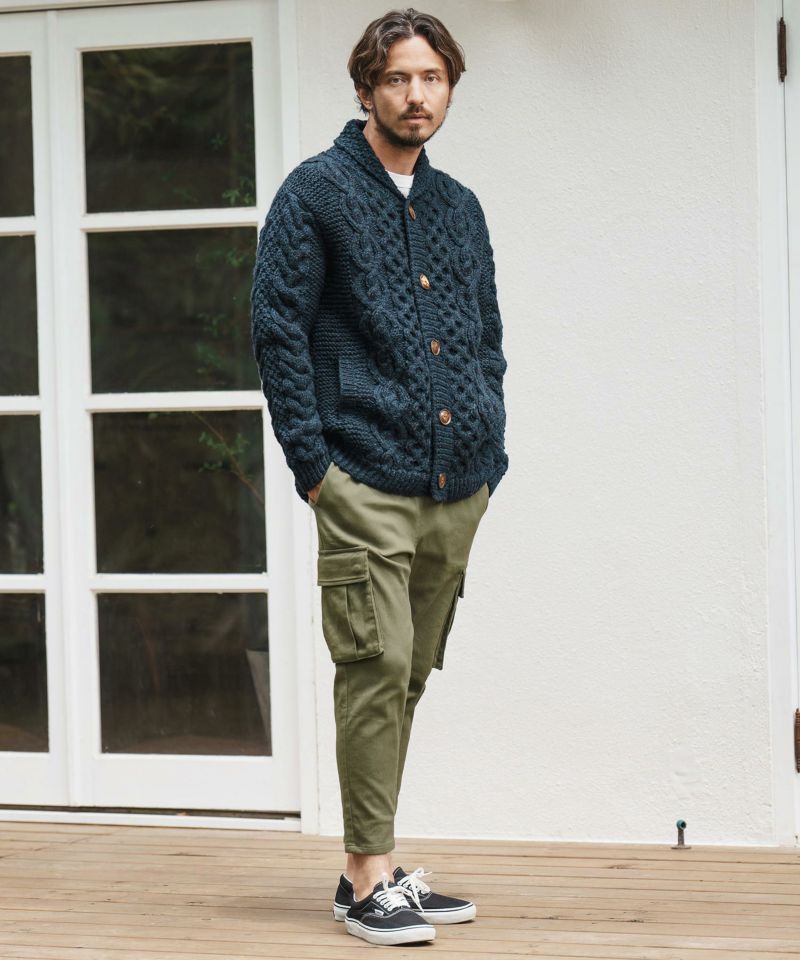 CAMBIO(カンビオ)】Fleece Lining Stretch Twill Ankle Cargo