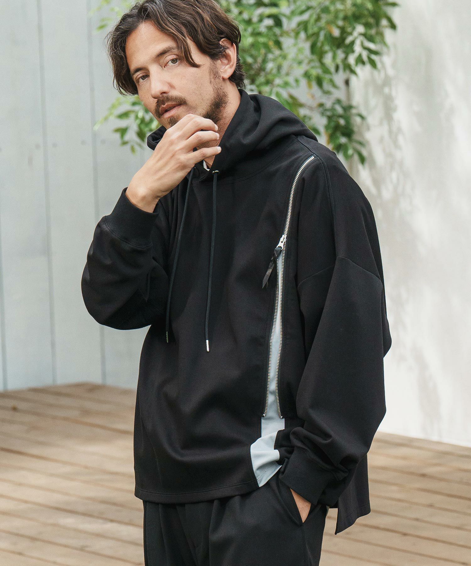 CAMBIO(カンビオ)】Zipper Design Pullover Parka プルオーバー