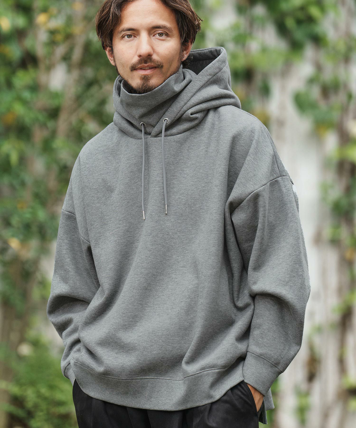 CAMBIO(カンビオ)】Boa Lining Sweat High Neck Hood Mix Pullover 