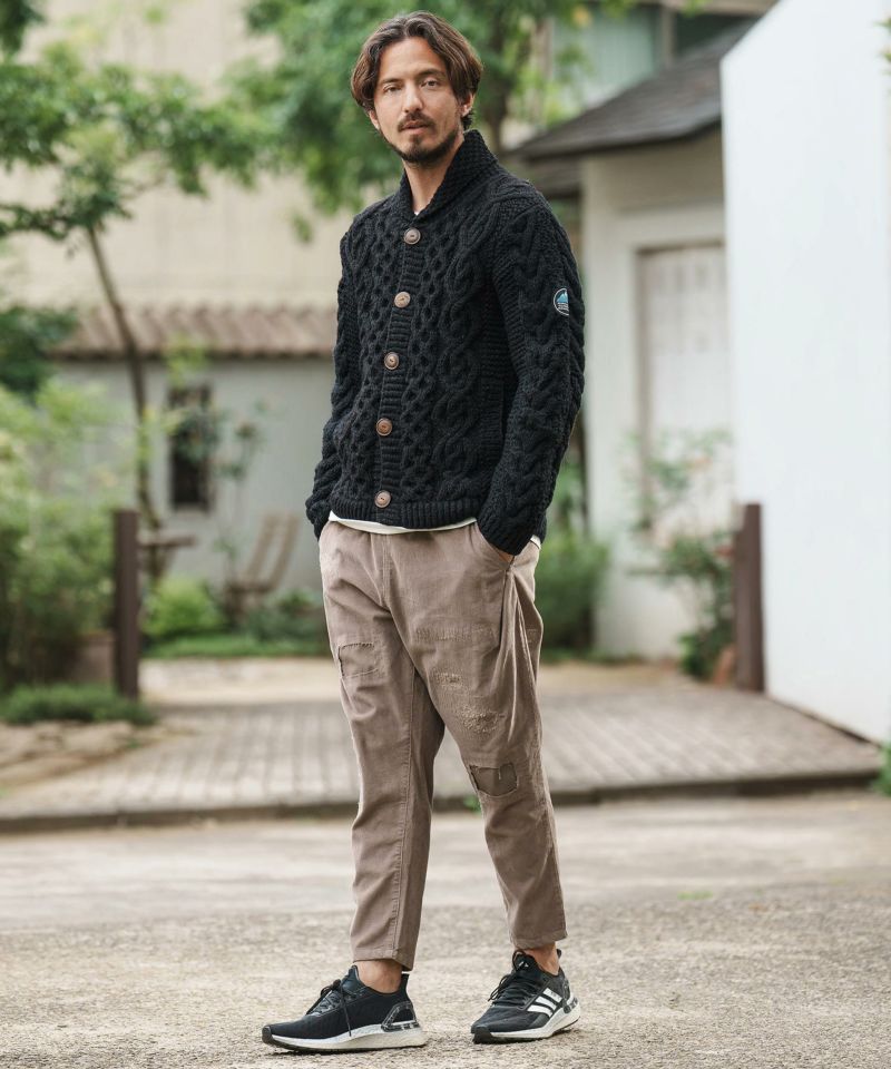 CAMBIO(カンビオ)】Distressed Corduroy Soft Sarrouel Tapered