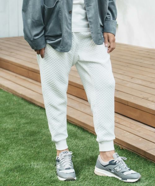 30%OFF【CAMBIO(カンビオ)】Jacquard Cut sew Tapered Pants