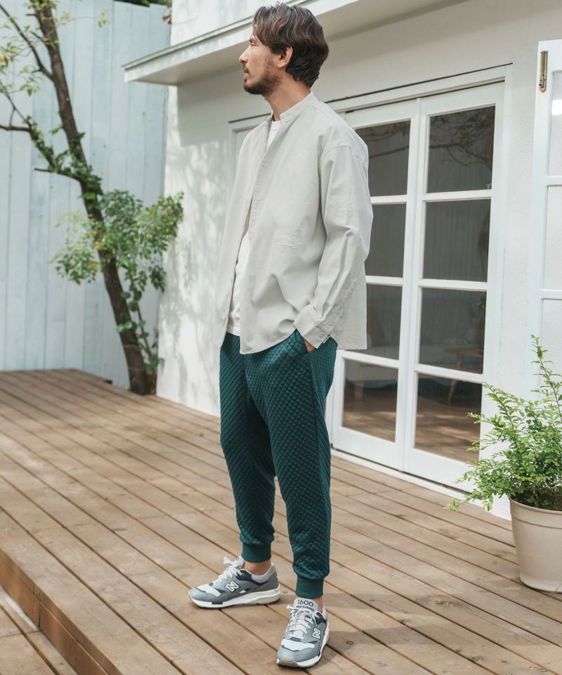 30%OFF【CAMBIO(カンビオ)】Corduroy Distressed Band Collar Shirts