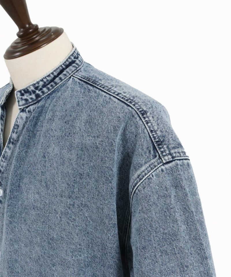 Denim Band Collar Skipper Shirts［2316amy-1］デニムシャツ