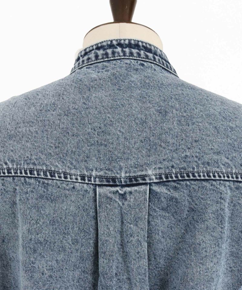 Denim Band Collar Skipper Shirts［2316amy-1］デニムシャツ