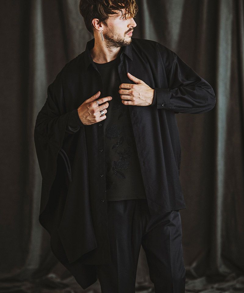 30%OFF【NO ID.(ノーアイディー)】ｱｼﾝﾒﾄﾘ-ﾎﾟﾝﾁｮSH シャツ(455006