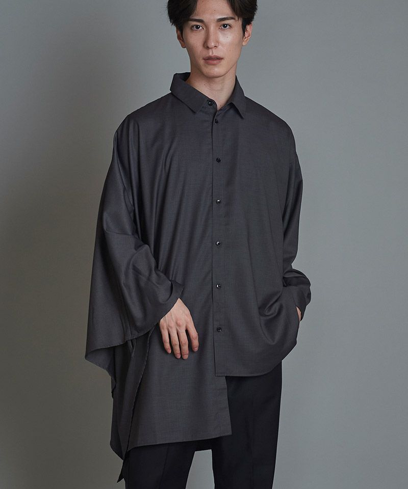 30%OFF【NO ID.(ノーアイディー)】ｱｼﾝﾒﾄﾘ-ﾎﾟﾝﾁｮSH シャツ(455006-811S