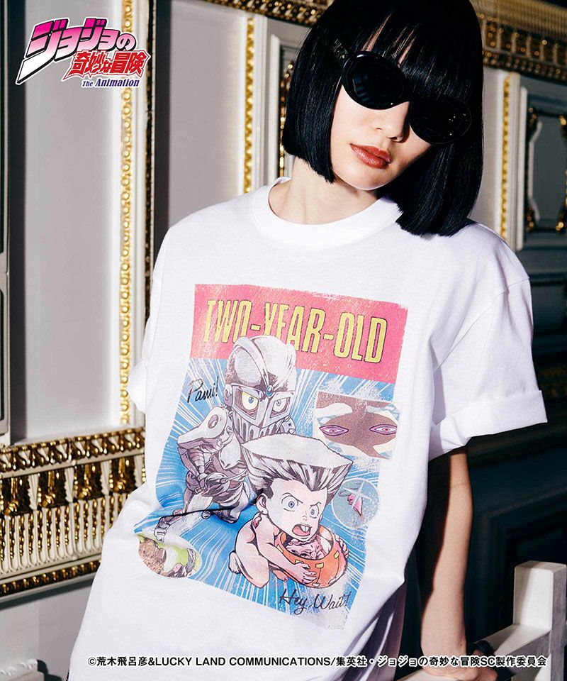 ジョジョの奇妙な冒険 JOJO×glamb　ディエイジドポルナレフTシャツ　M glamb(グラム)】De-aged Polnareff T-shirts ディエイジド