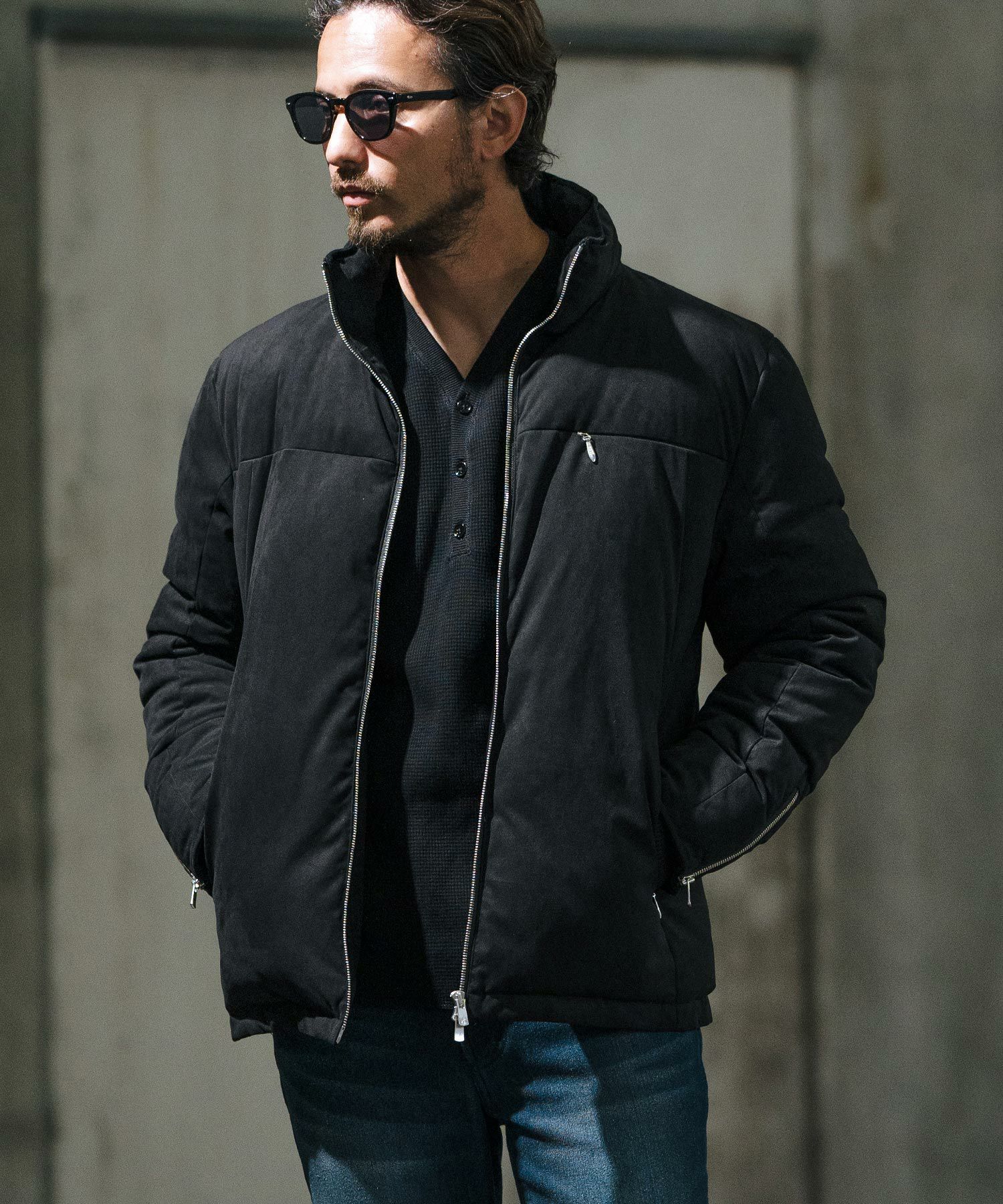 wjk reluxe】synthetic suede leather Thinsulate rider jacket 