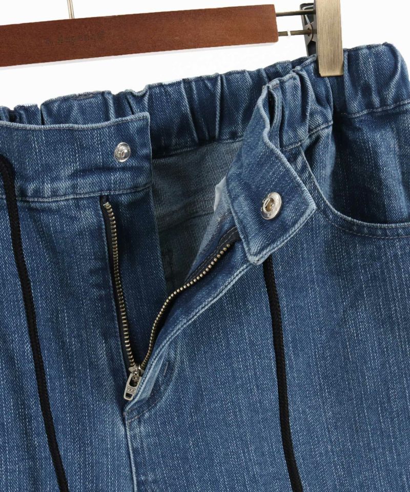 wjk reluxe】stretch slub denim hem zip pants デニムパンツ(WR-242-1