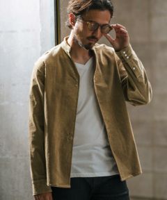 【wjk reluxe】corduroy hook band collar shirt コーデュロイシャツ(WR-242-1-019) |  CAMBIO カンビオ