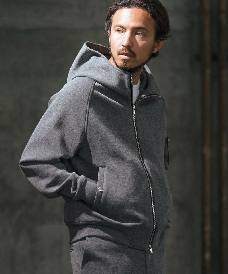 30%OFF【wjk reluxe】double knit hooded MA-1 jacket ジャケット(WR