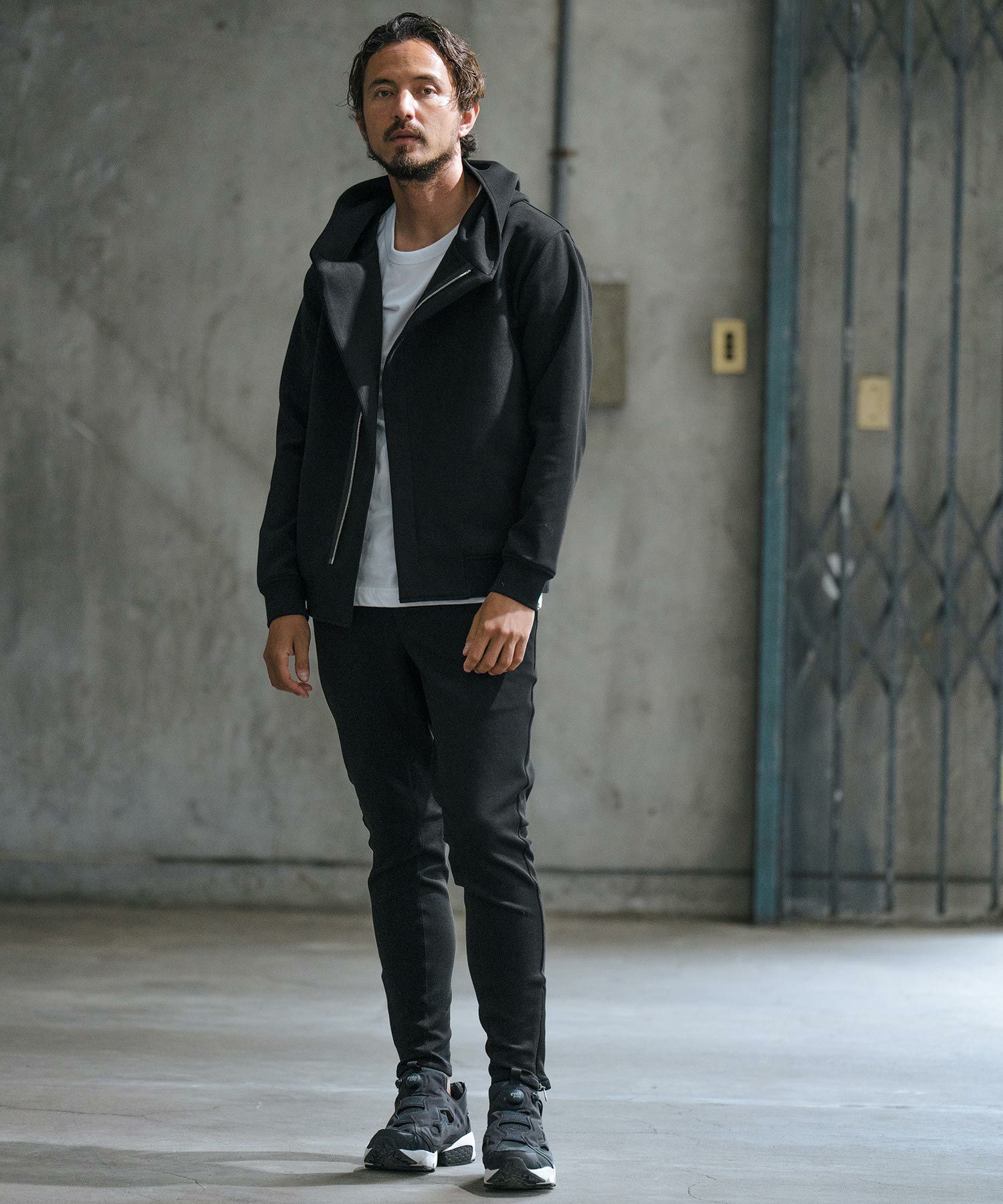 wjk reluxe】double knit riders parka ライダースパーカー(WR-242-1 