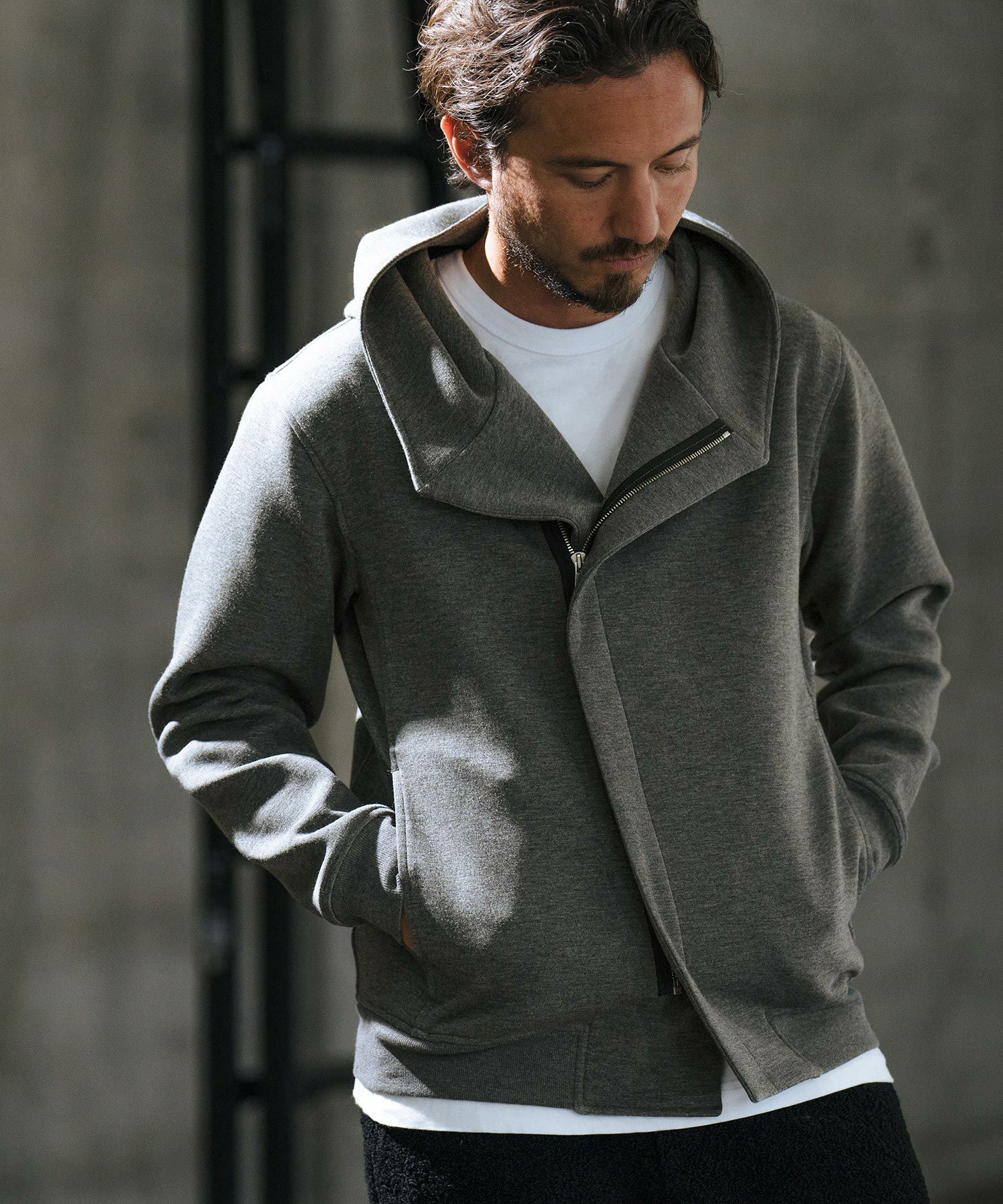 wjk reluxe】double knit riders parka ライダースパーカー(WR-242-1 