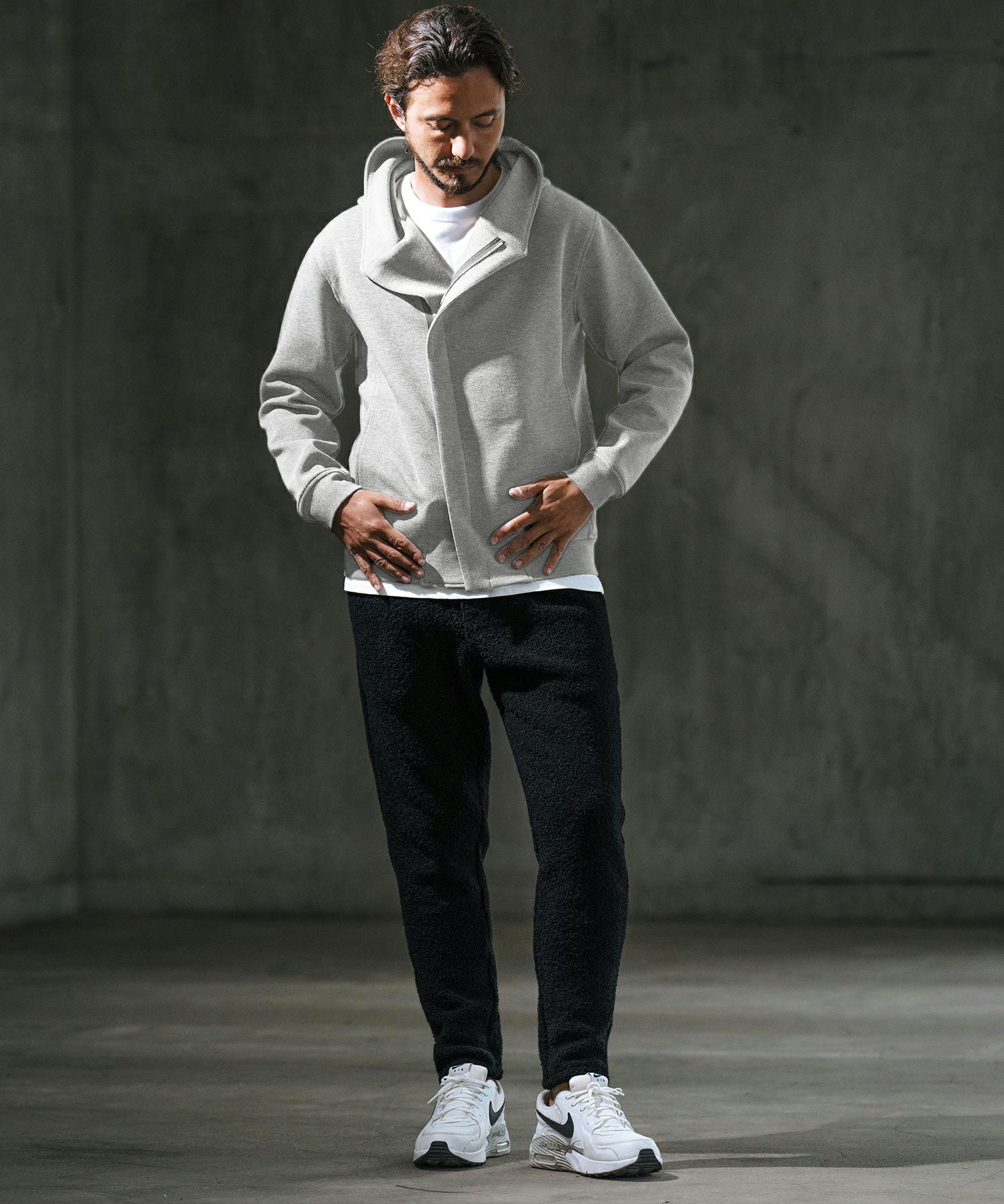 wjk reluxe】double knit riders parka ライダースパーカー(WR-242-1 