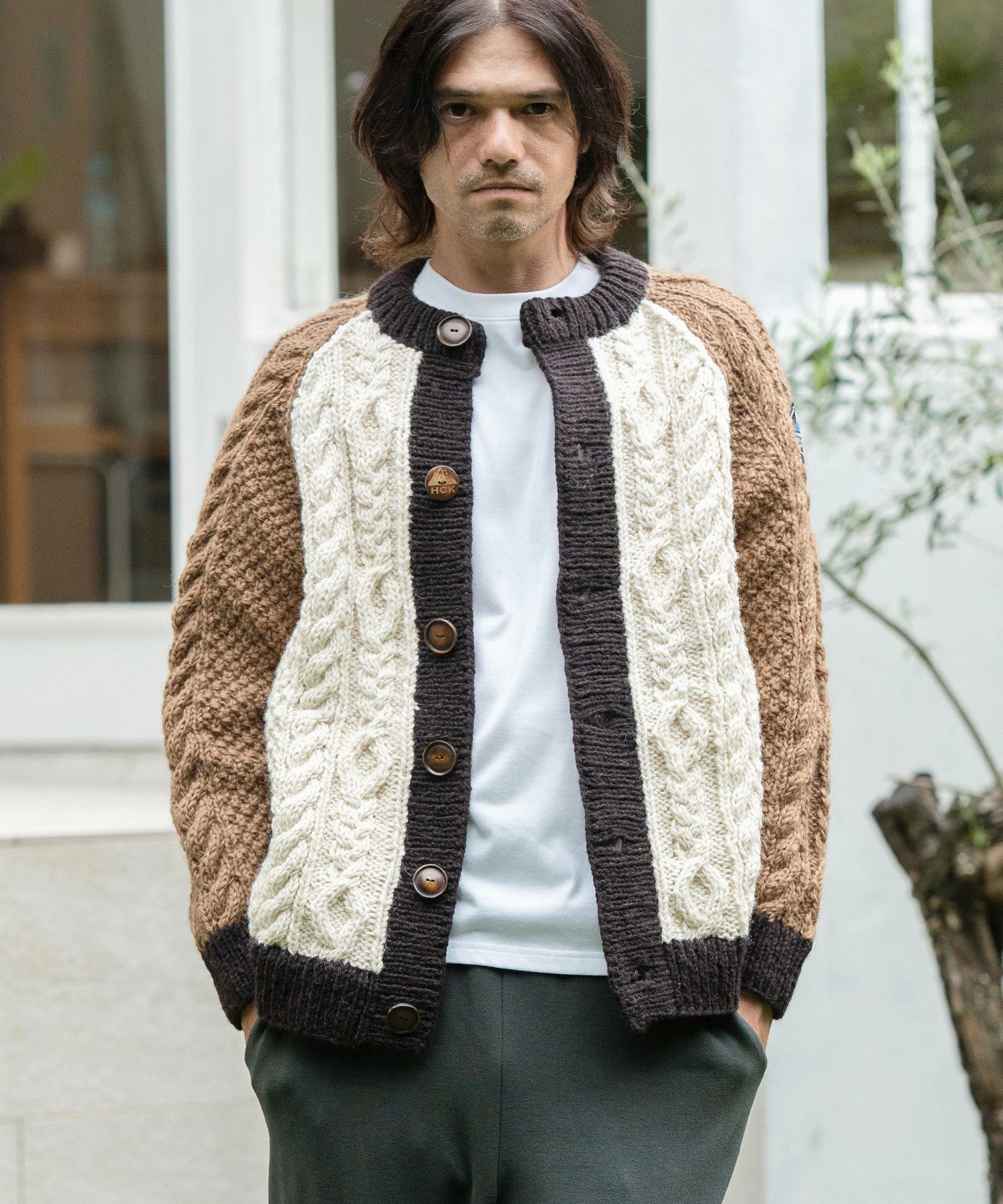 CAMBIO(カンビオ)】【HIMALAYAN CLIMBERS HAND-KNIT】手編み色切り替え