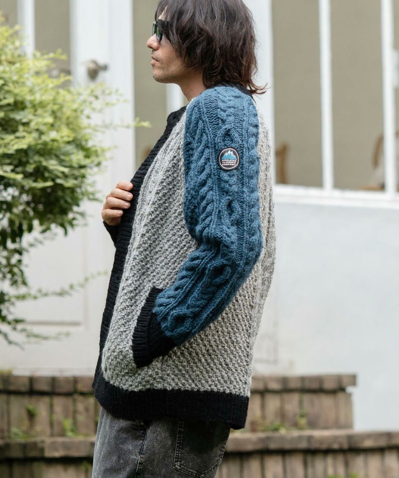 CAMBIO(カンビオ)】【HIMALAYAN CLIMBERS HAND-KNIT】手編み色切り替え