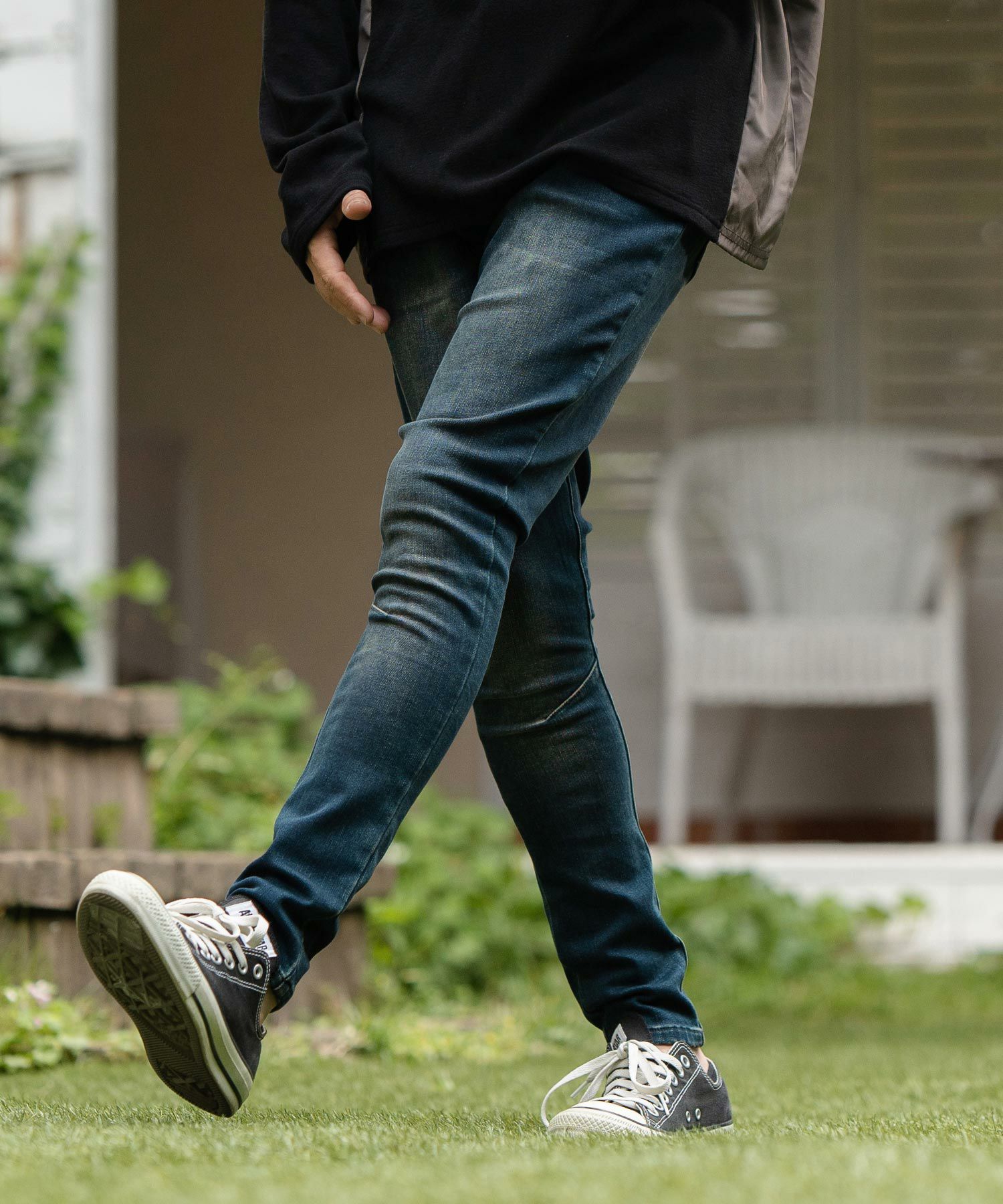 カンビオ　サルエルジョッパーズルーズイージーデニム　/M　ストレッチ　インディゴ 000000075445-01.jpg?t=