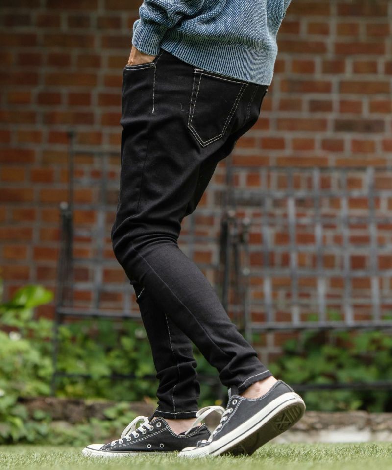 CAMBIO(カンビオ)】Back Fleece Denim Jodhpurs Pants