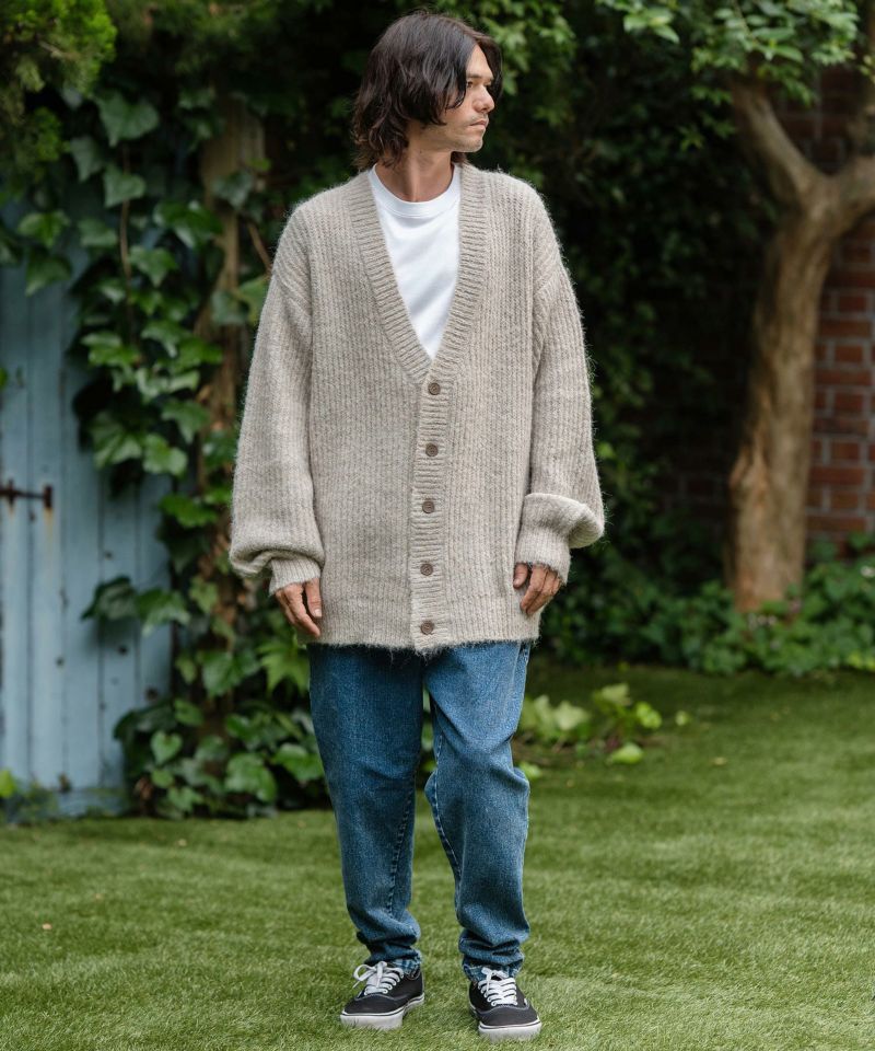 CAMBIO(カンビオ)】Shaggy Knit Oversized Cardigan ニット