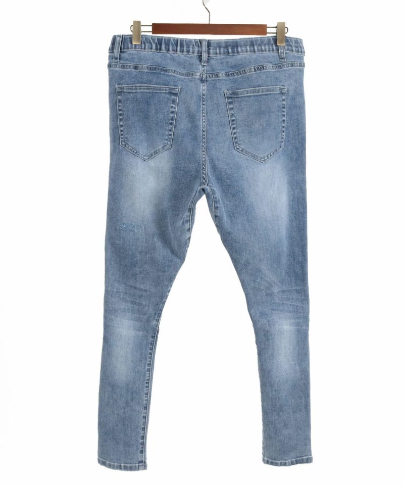 CAMBIO(カンビオ)】Distressed Denim Jodhpurs Pants デニム