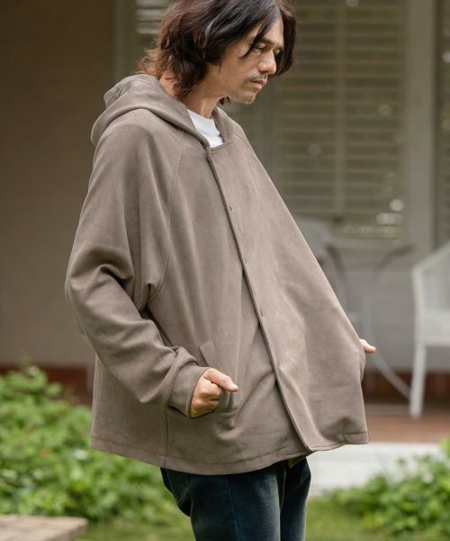 30%OFF【CAMBIO(カンビオ)】ストレッチフェイクスウェードスナップ