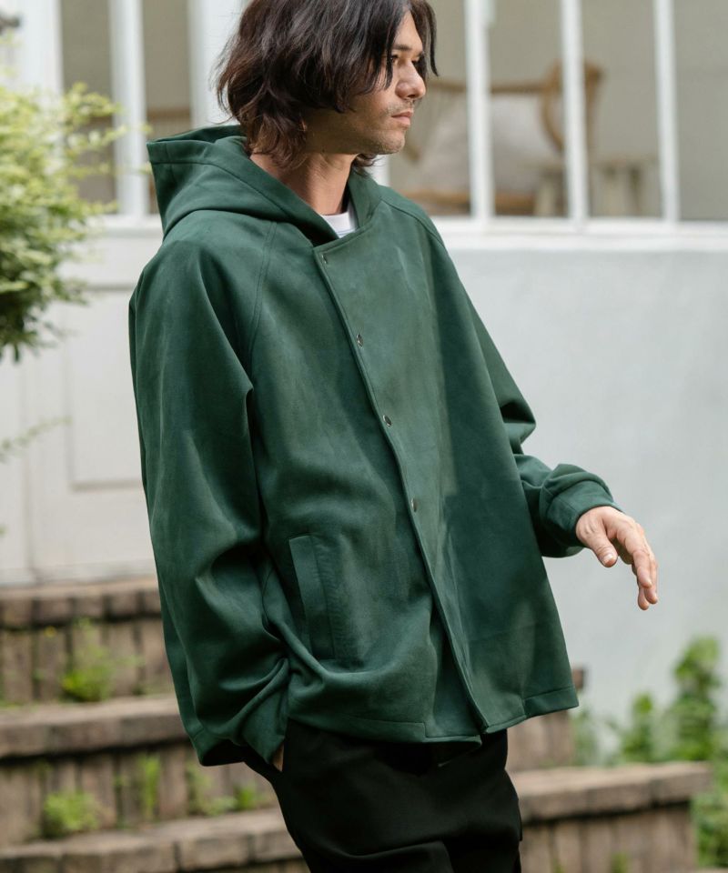 CAMBIO(カンビオ)】ストレッチフェイクスウェードスナップボタンフライ