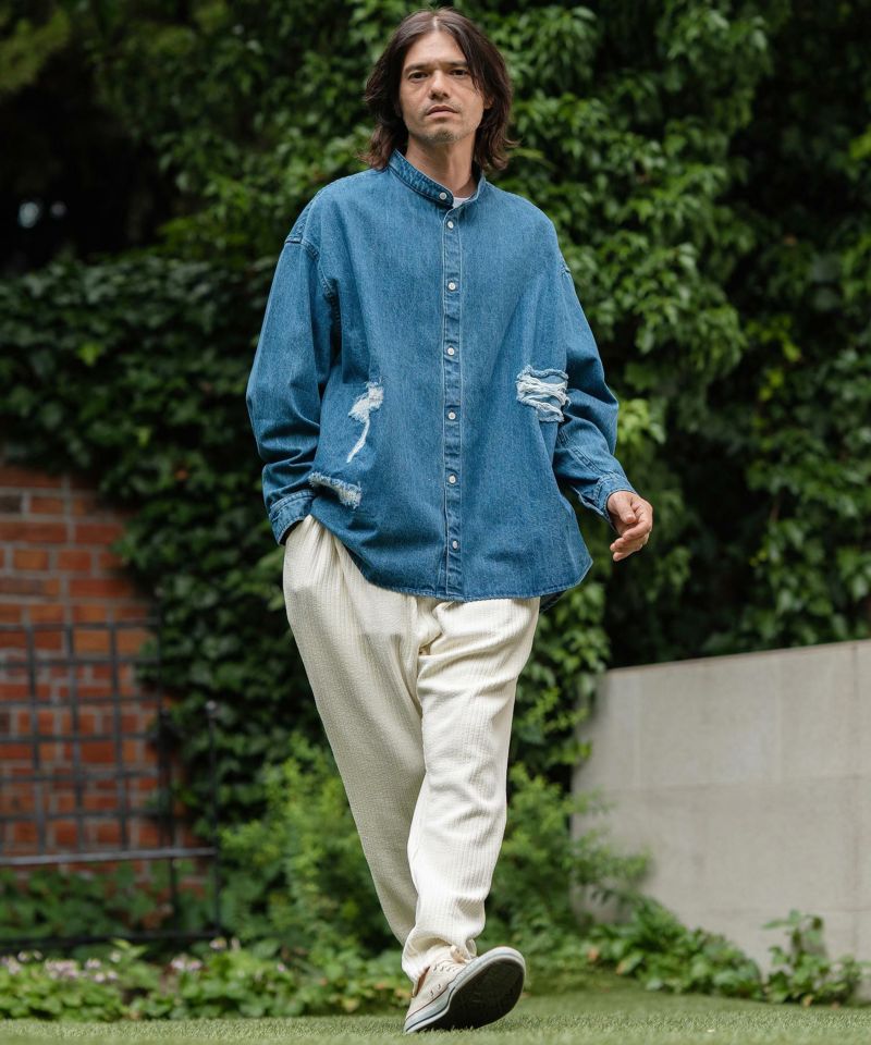 CAMBIO(カンビオ)】Dobby Mole Sarrouel Knit sew Pants