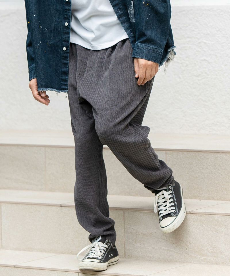 CAMBIO(カンビオ)】Dobby Mole Sarrouel Knit sew Pants