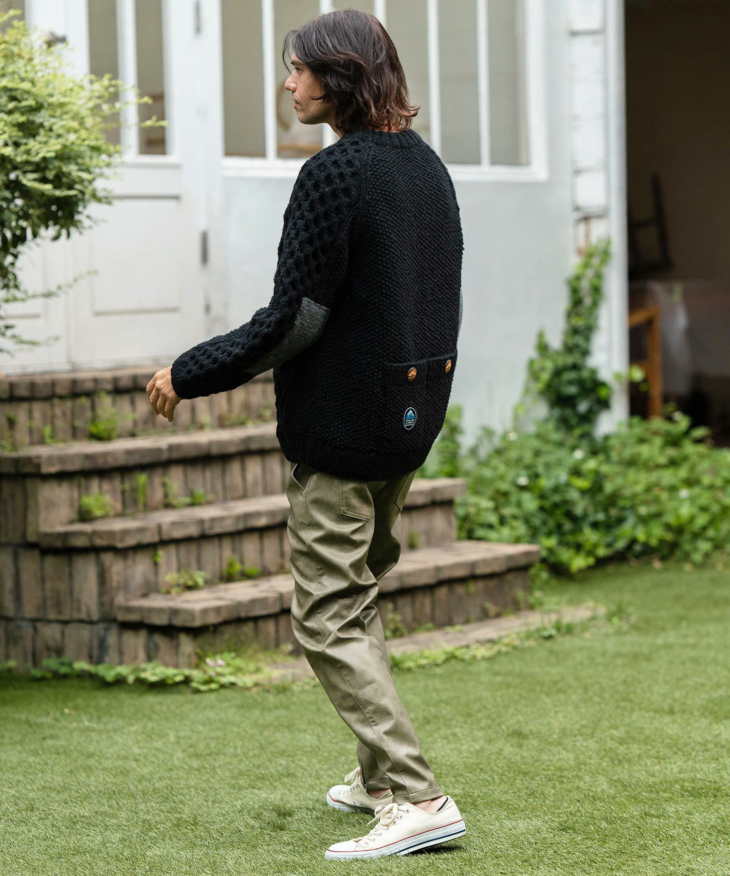 CAMBIO(カンビオ)】Vintage Like Synthetic Leather Side Zip Pants 