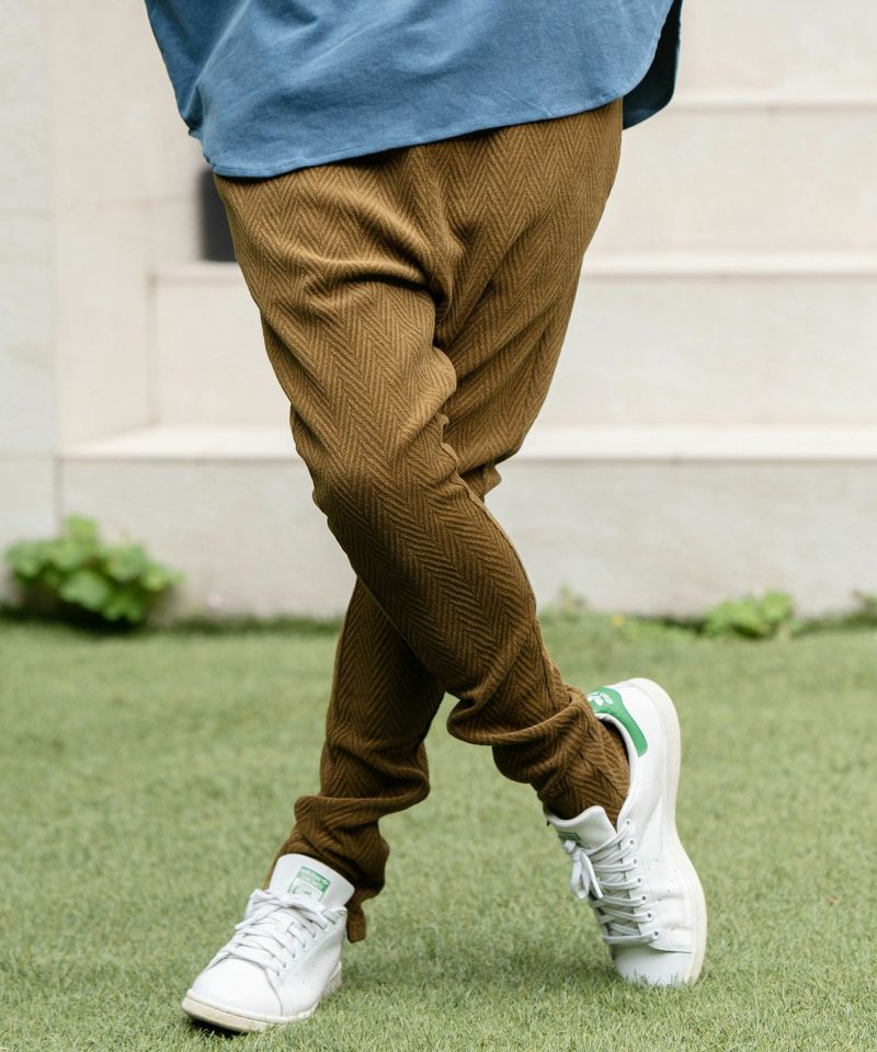 CAMBIO(カンビオ)】Puffy Herringbone Jacquard Jodhpurs Pants