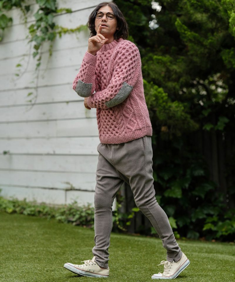 CAMBIO(カンビオ)】Puffy Herringbone Jacquard Jodhpurs Pants