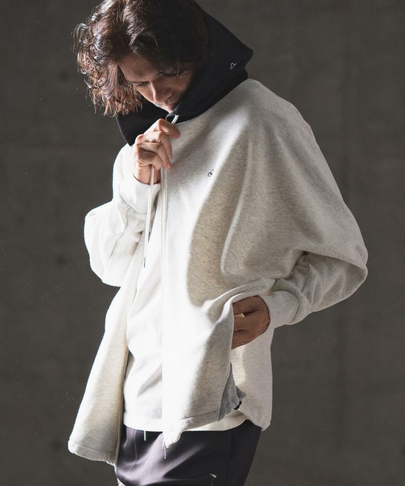 50%OFF【GLIMCLAP(グリムクラップ)】Dolman sleeve zip up sweat