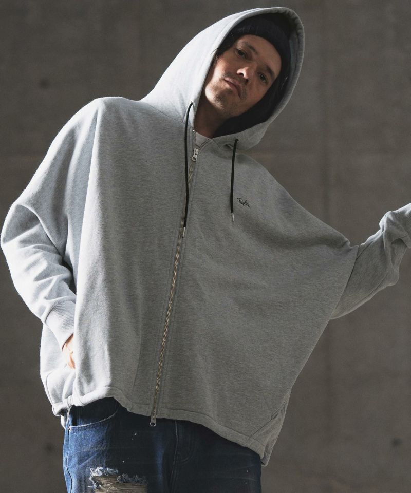 30%OFF【GLIMCLAP(グリムクラップ)】Dolman sleeve zip up sweat