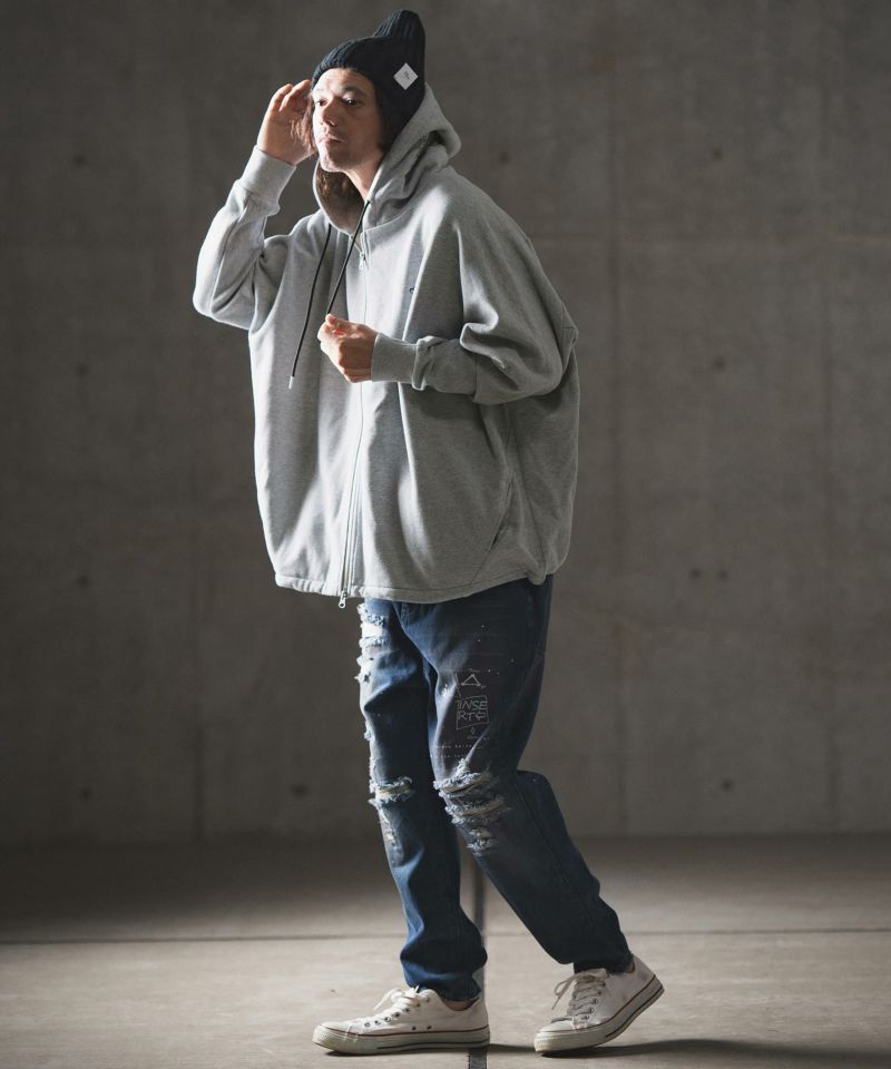 30%OFF【GLIMCLAP(グリムクラップ)】Dolman sleeve zip up sweat