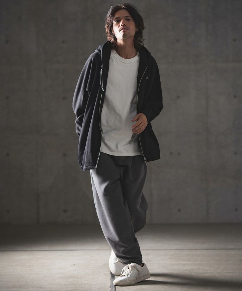 30%OFF【GLIMCLAP(グリムクラップ)】Dolman sleeve zip up sweat