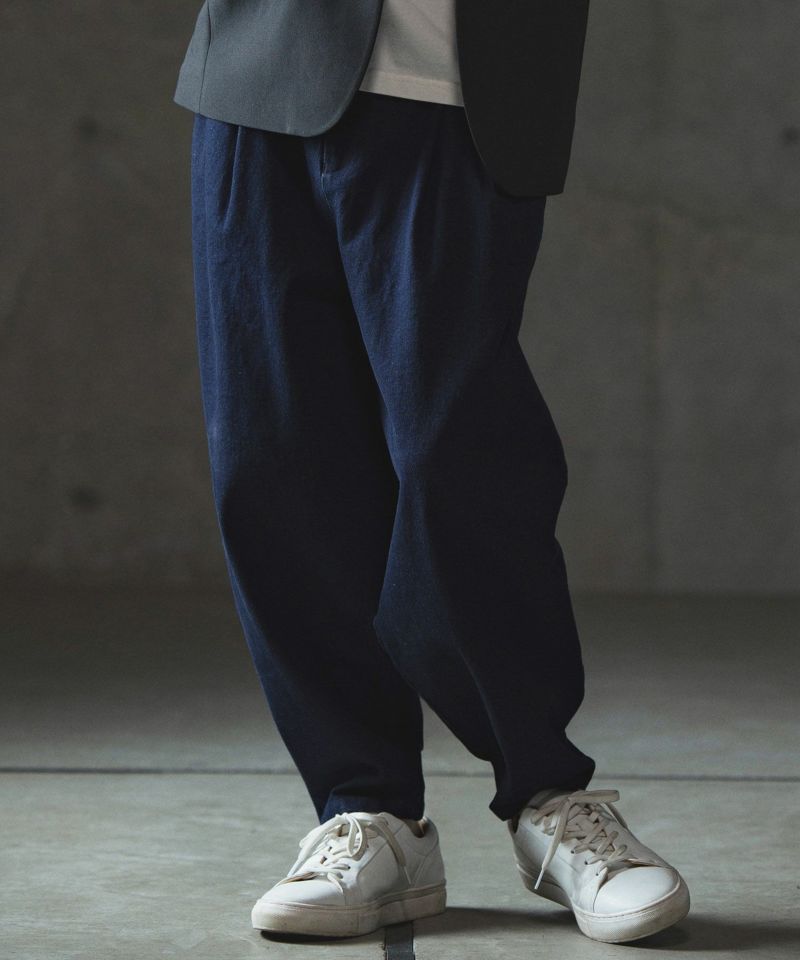 GLIMCLAP(グリムクラップ)】Denim balloon silhouette pants