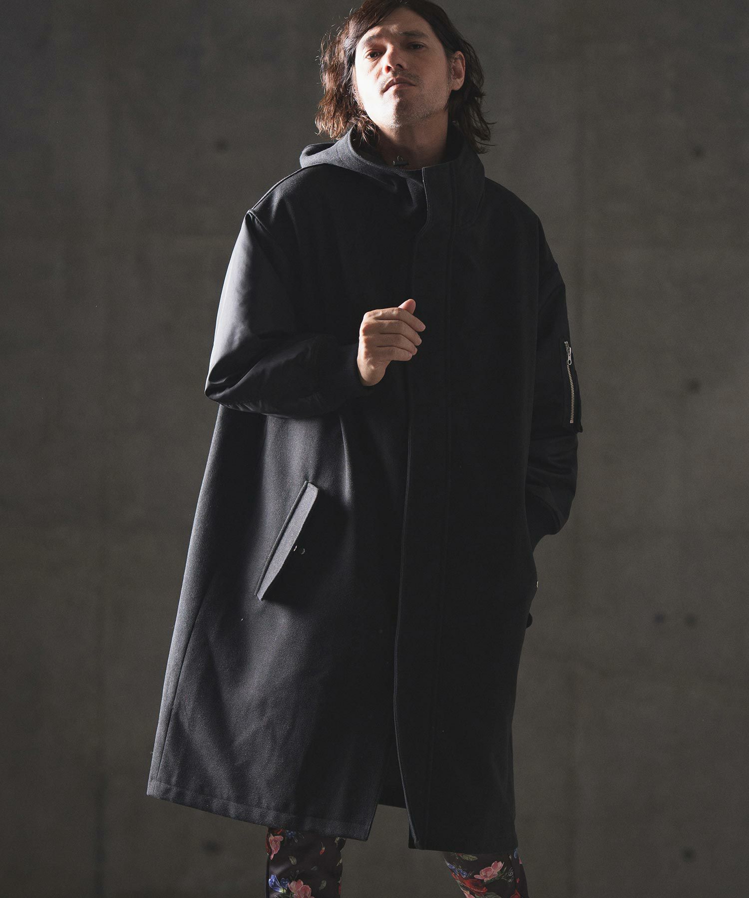 30%OFF【GLIMCLAP(グリムクラップ)】Military design mixed hooded 