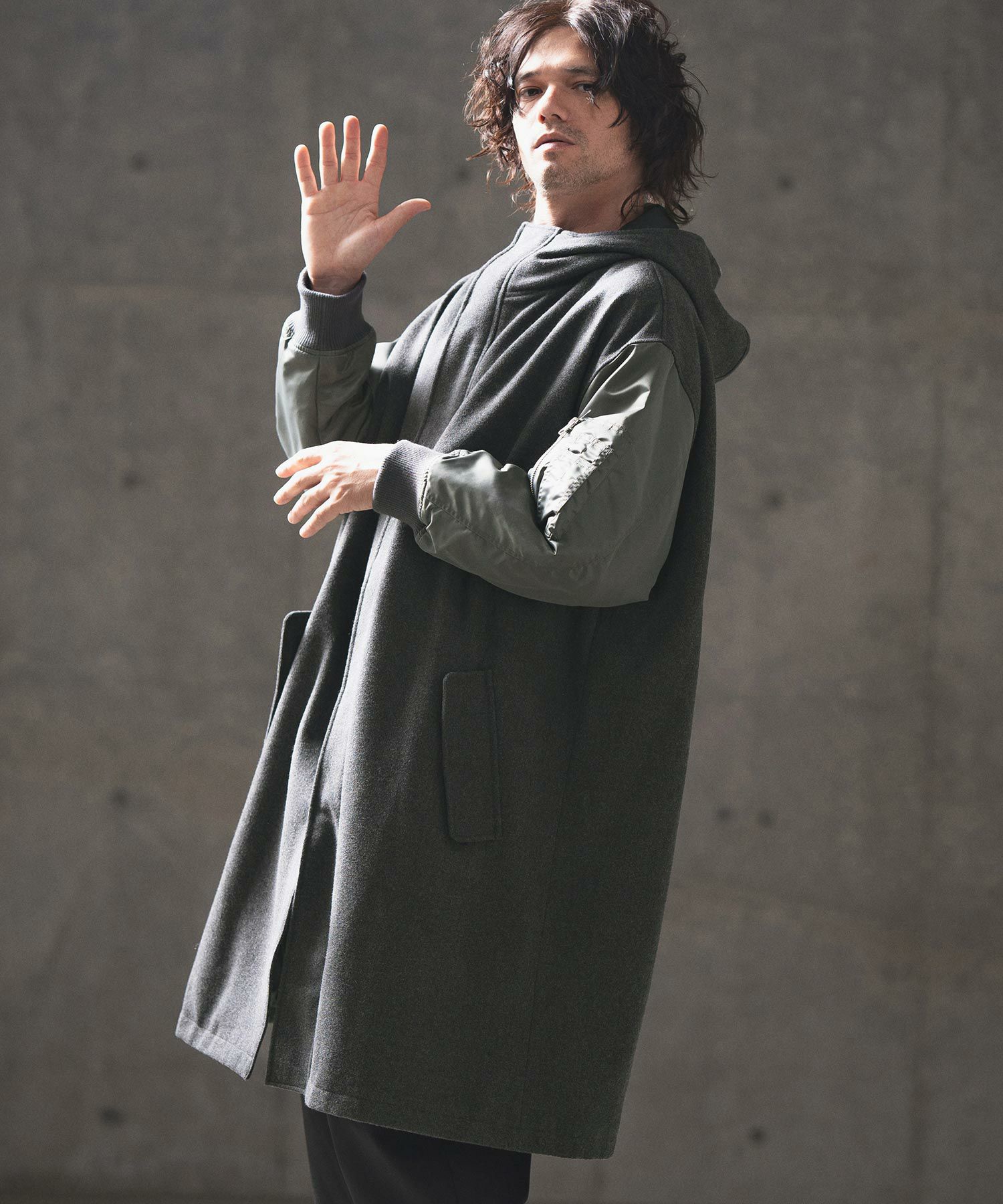 60%OFF【GLIMCLAP(グリムクラップ)】Military design mixed hooded