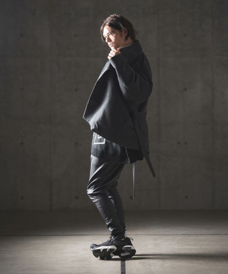 50%OFF【GLIMCLAP(グリムクラップ)】Brushed fabric shawl collar coat