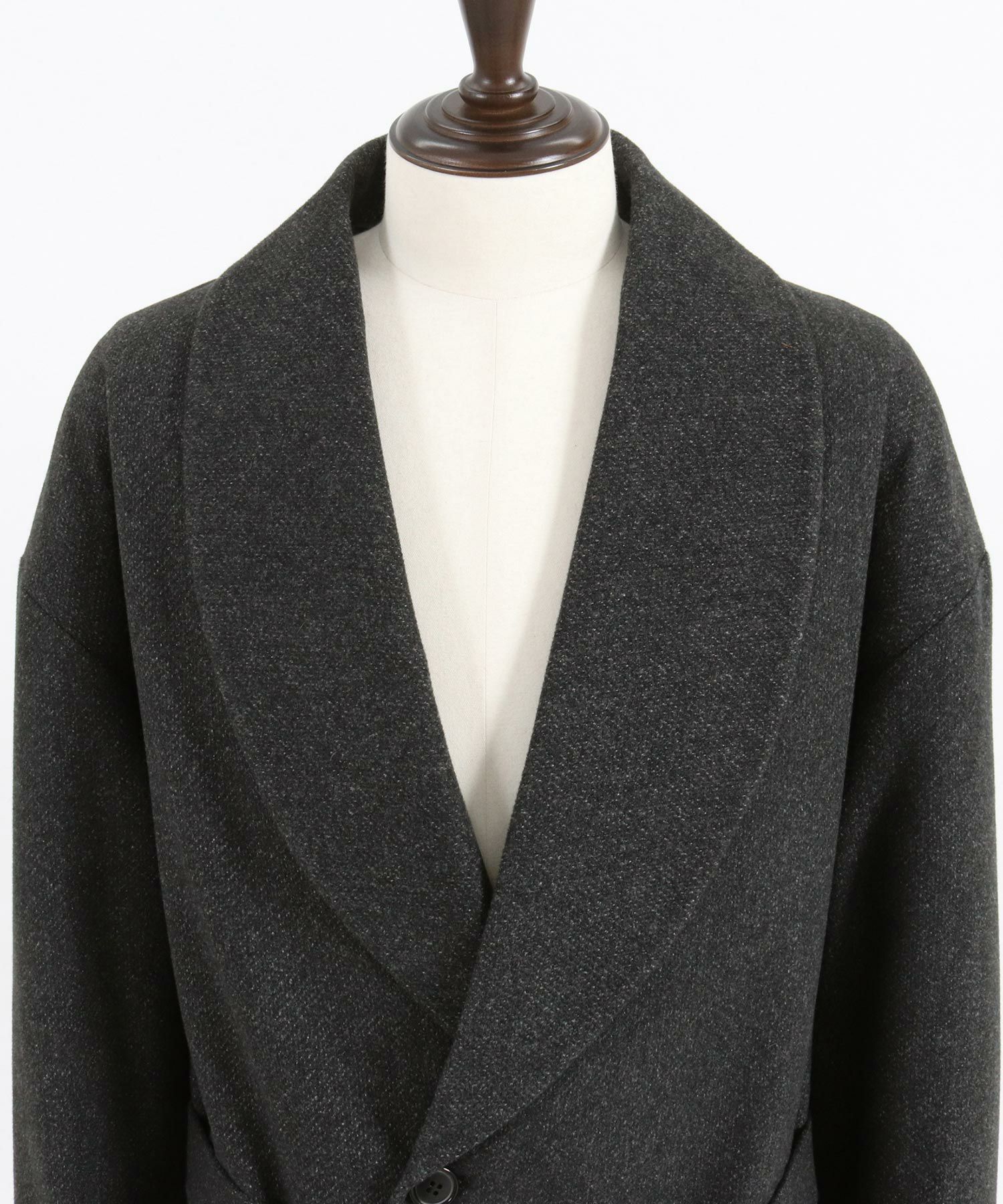 50%OFF【GLIMCLAP(グリムクラップ)】Brushed fabric shawl collar coat