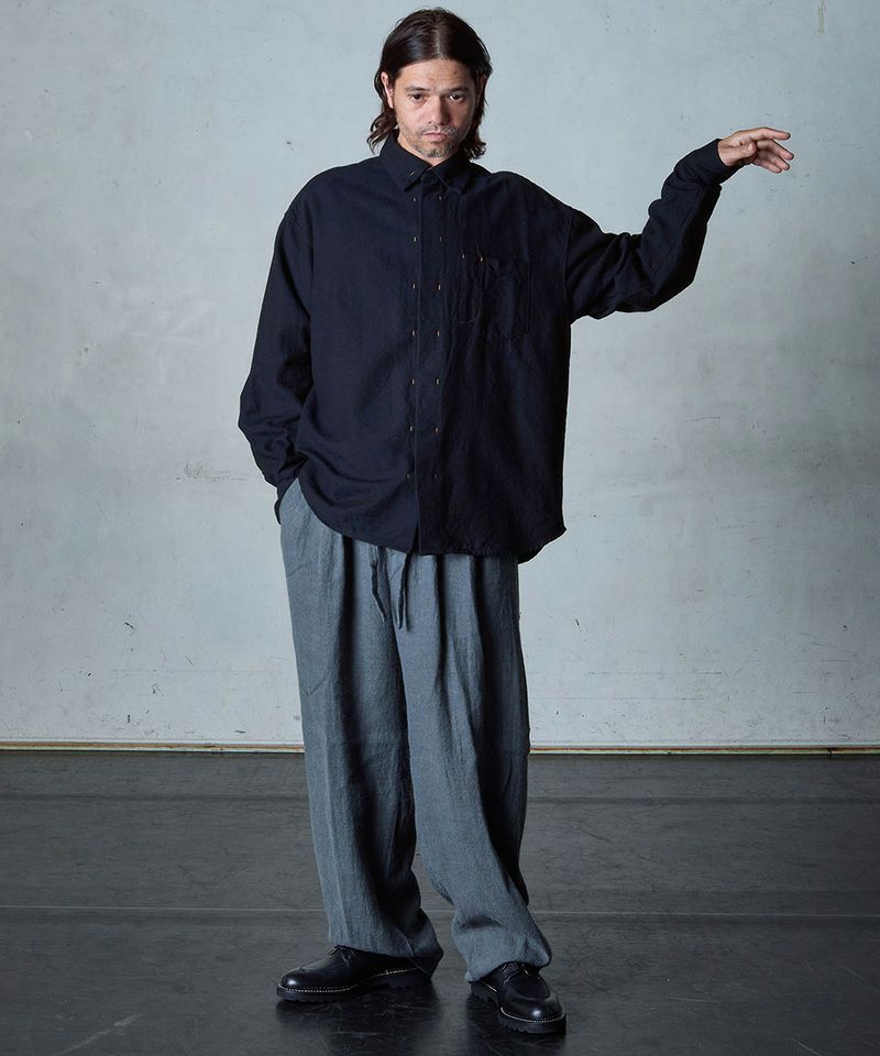 EGO TRIPPING MINIMACRAFT ウール混シャツ EGO TRIPPING(エゴトリッピング)】MINIMACRAFT シャツ(616351