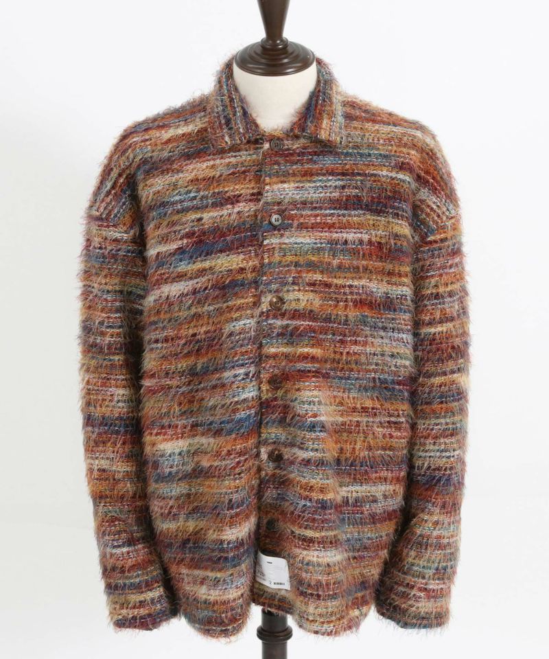 CAMBIO(カンビオ)】Multicolor Mohair Like Shadow Stripe Knit