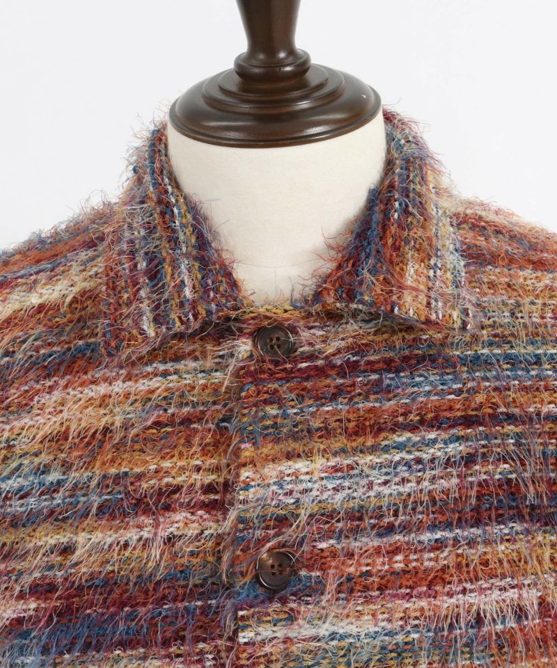 CAMBIO モヘアニットシャツとパンツ 30%OFF【CAMBIO(カンビオ)】Multicolor Mohair Like Shadow Stripe