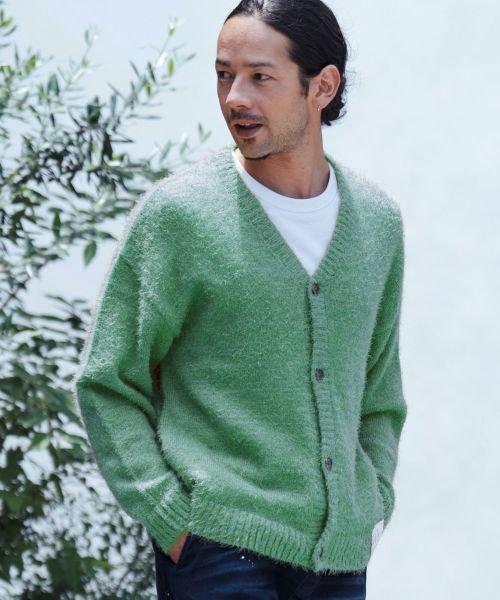 【CAMBIO(カンビオ)】Shaggy Knit Cardigan ニットカーディガン(PF-242-011)