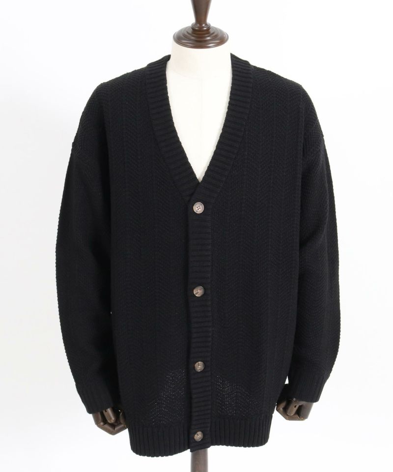 CAMBIO(カンビオ)】Stripe Jacquard Knit Cardigan ニット